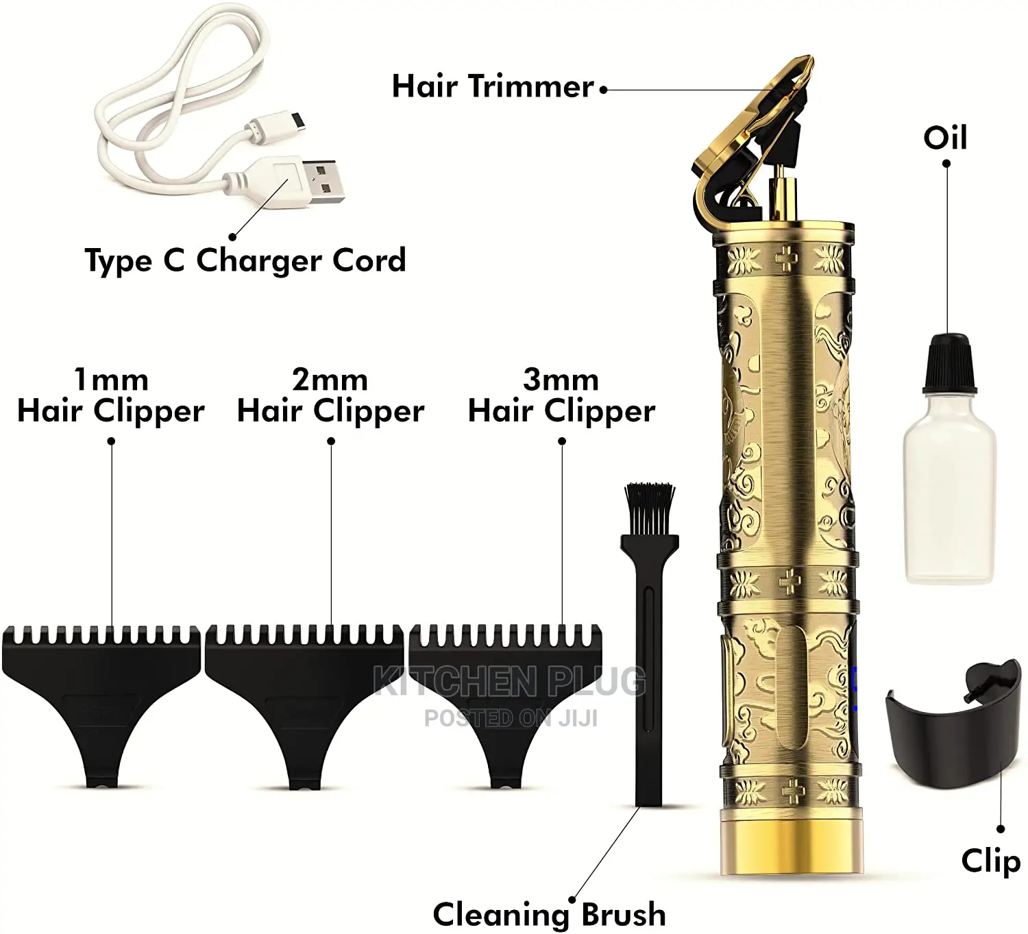 Professional Hair Clippers With Digital Display