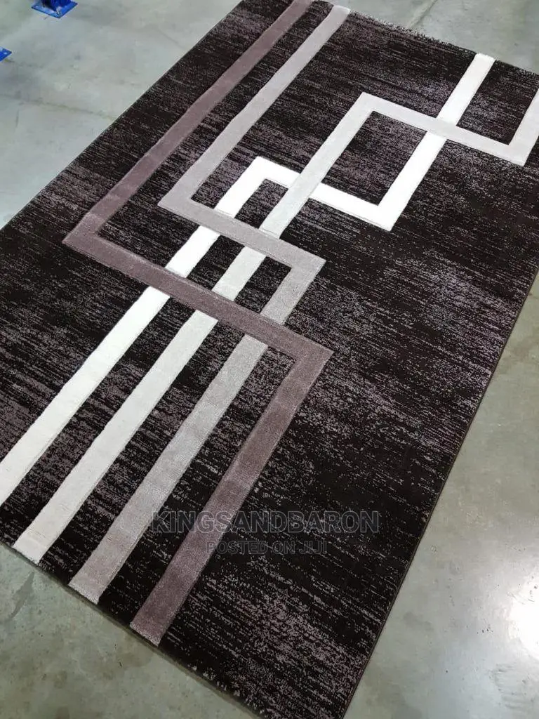 5x7fts Cream and Coffee Brown Turkey Center Rug(7x10,4x6)