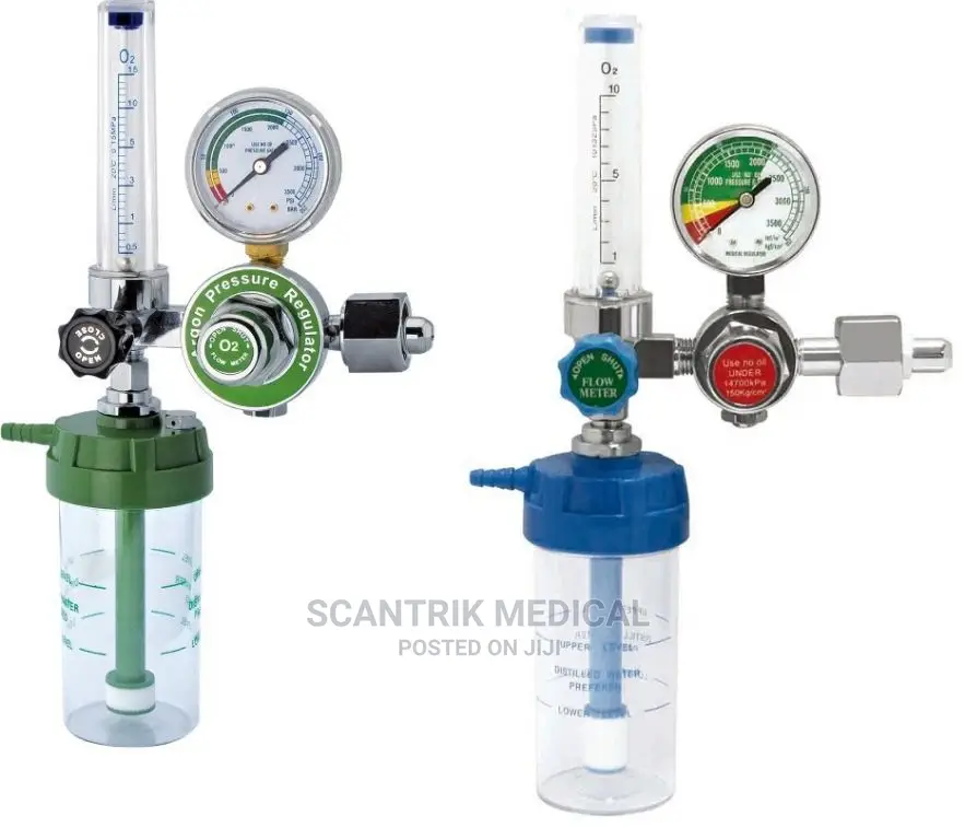 Portable Oxygen Regulator With Humidifier Bottle