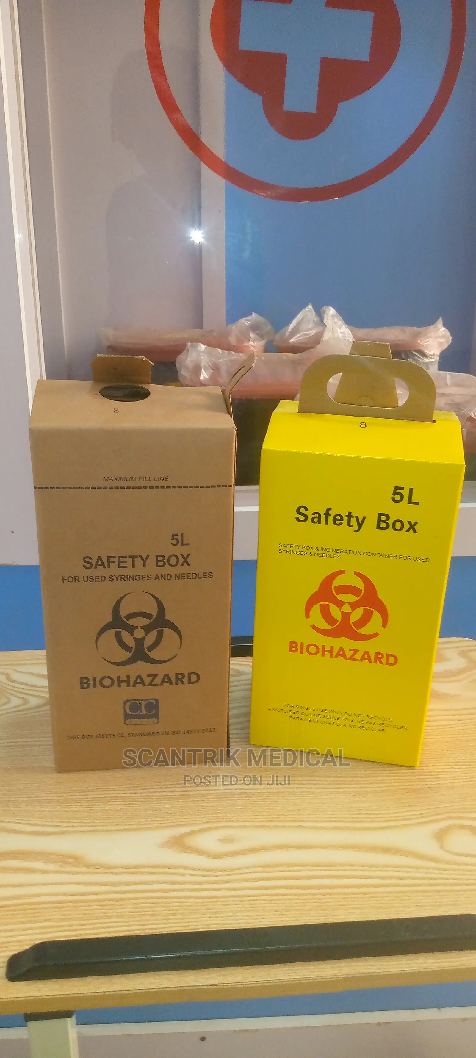 Portable 5L Paper Needle Sharps Bins Box Container