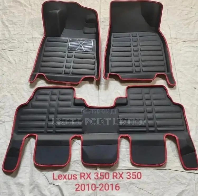 Leather Footmat For Lexus Rx Red Black