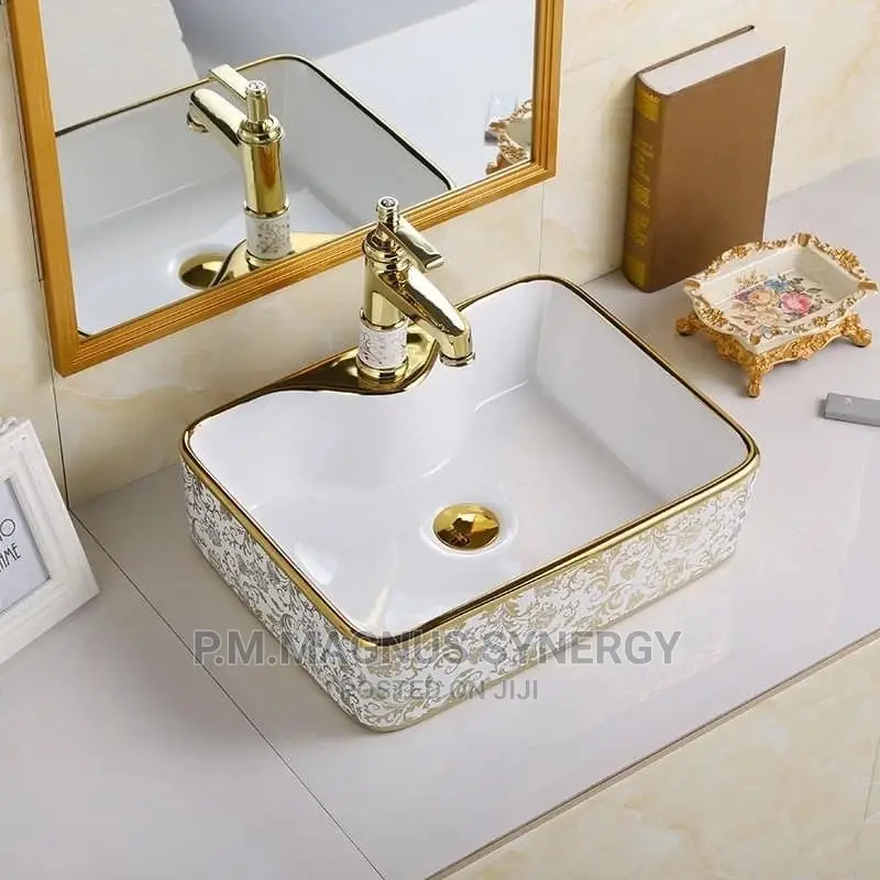 England Standard Gold White Wash Hand Basin