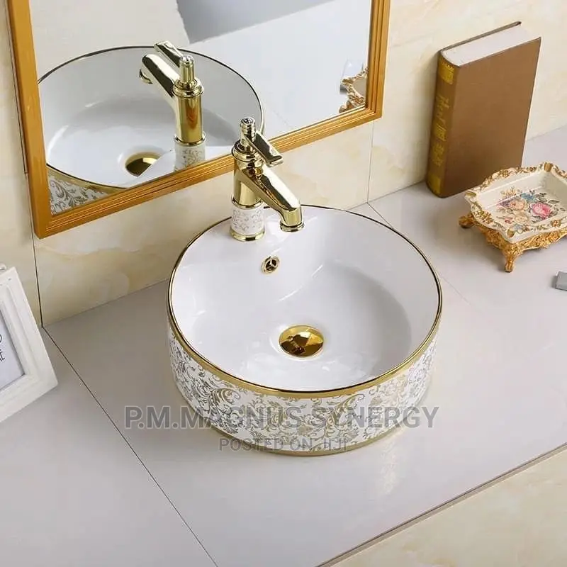 England Standard Gold White Wash Hand Basin