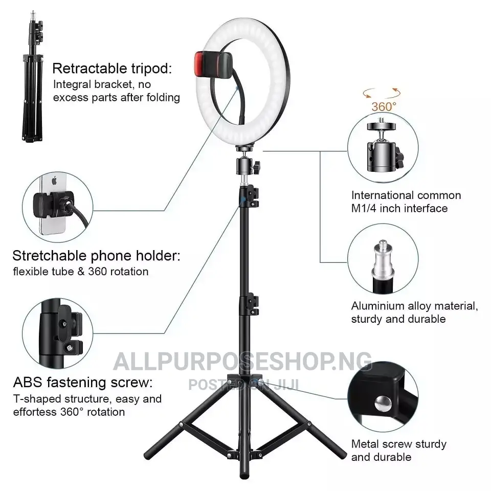 18 Inches Ring Light With Tripod Stand