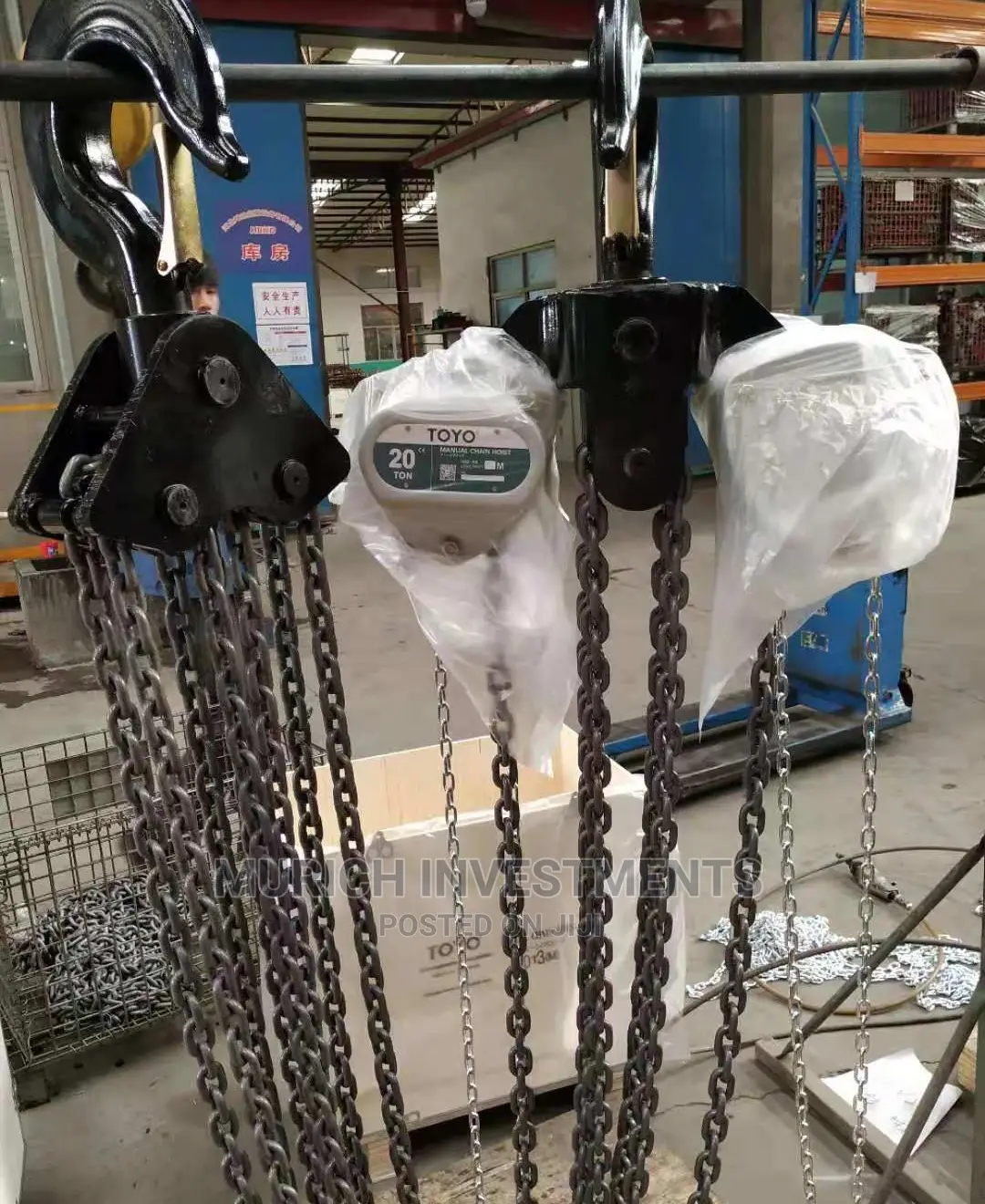 Toyo 20 Ton X 3meter Manual Lifting Hoist Chain Pulley Block