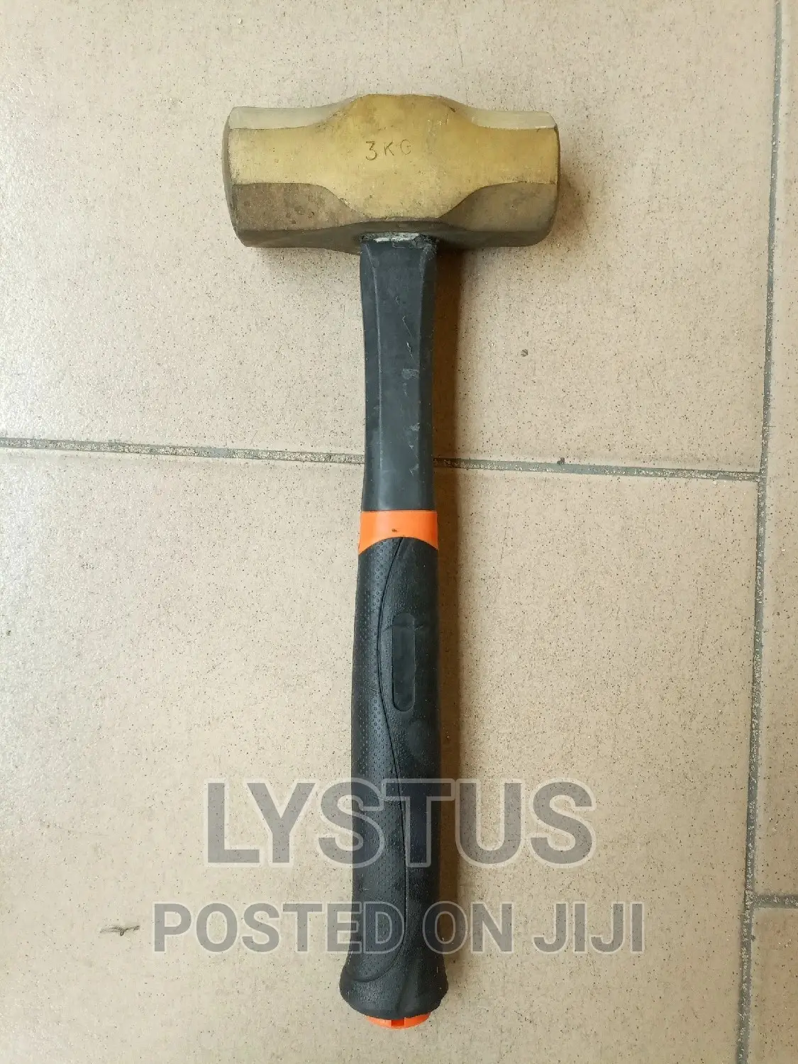 3kg Brass, Non-Spark Hammer (Short Handle)