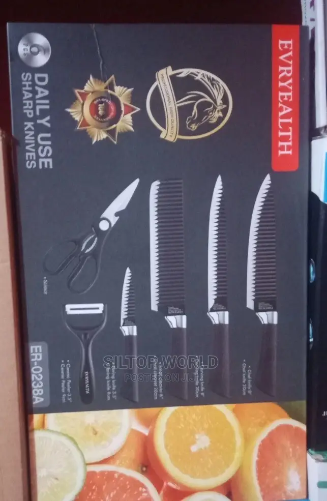 6pcs Stainless Steel Kitchen Knife Set