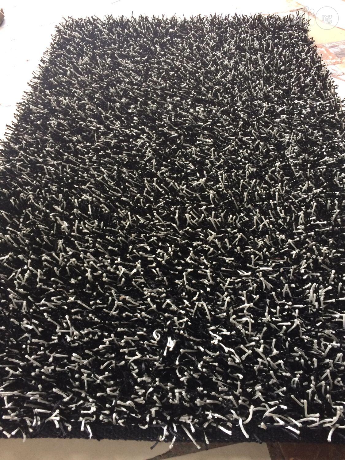 Plain Center Rug Lemon Color Shaggy 4 by 6