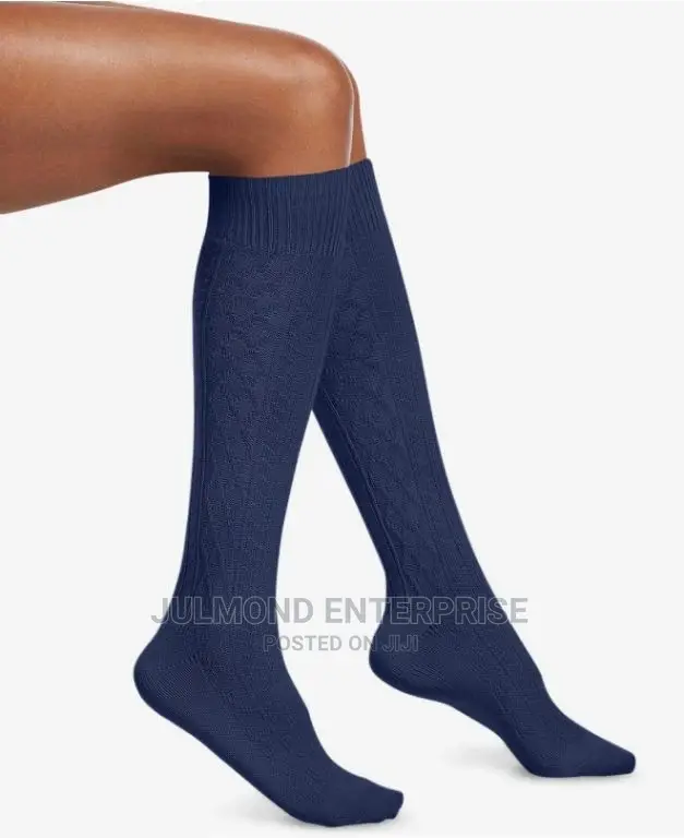 12pairs Navy Blue Unisex Stretchy Socks