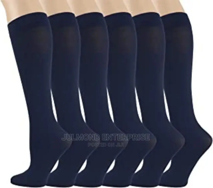 12pairs Navy Blue Unisex Stretchy Socks