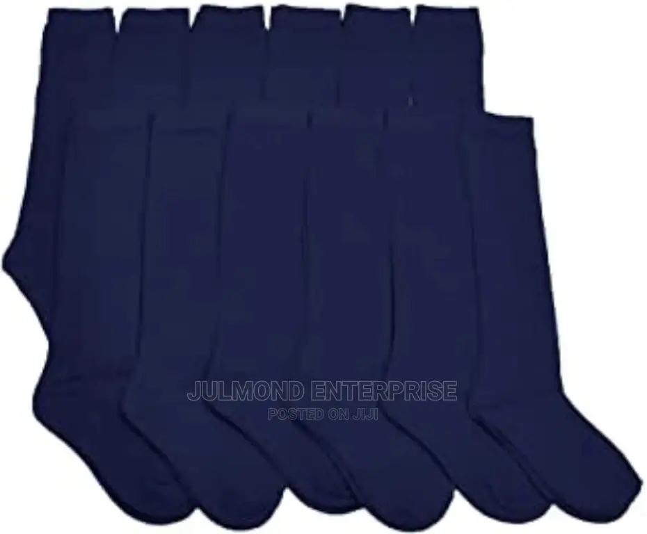 12pairs Navy Blue Unisex Stretchy Socks
