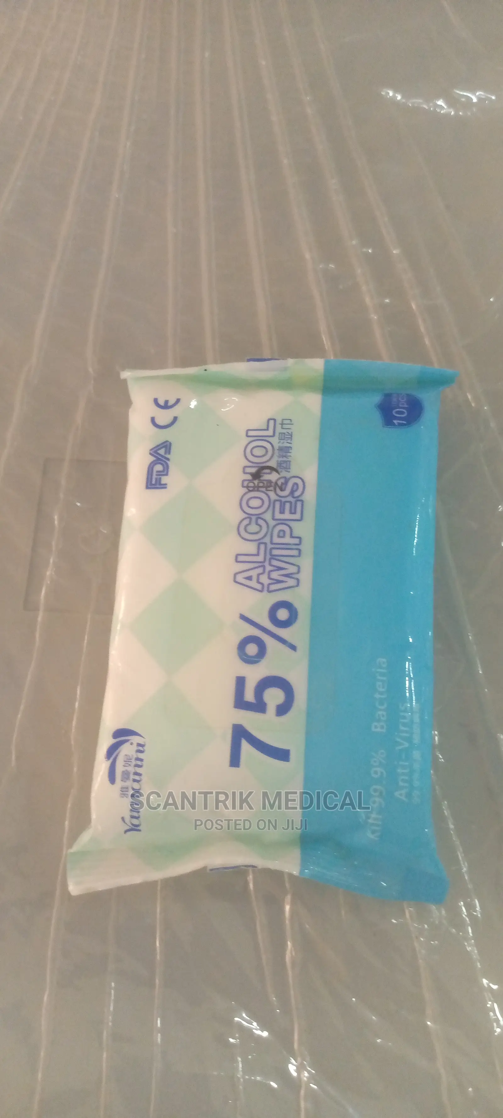 Portable Invinio Disinfectant Cleaning Wipes 75% Alcohol