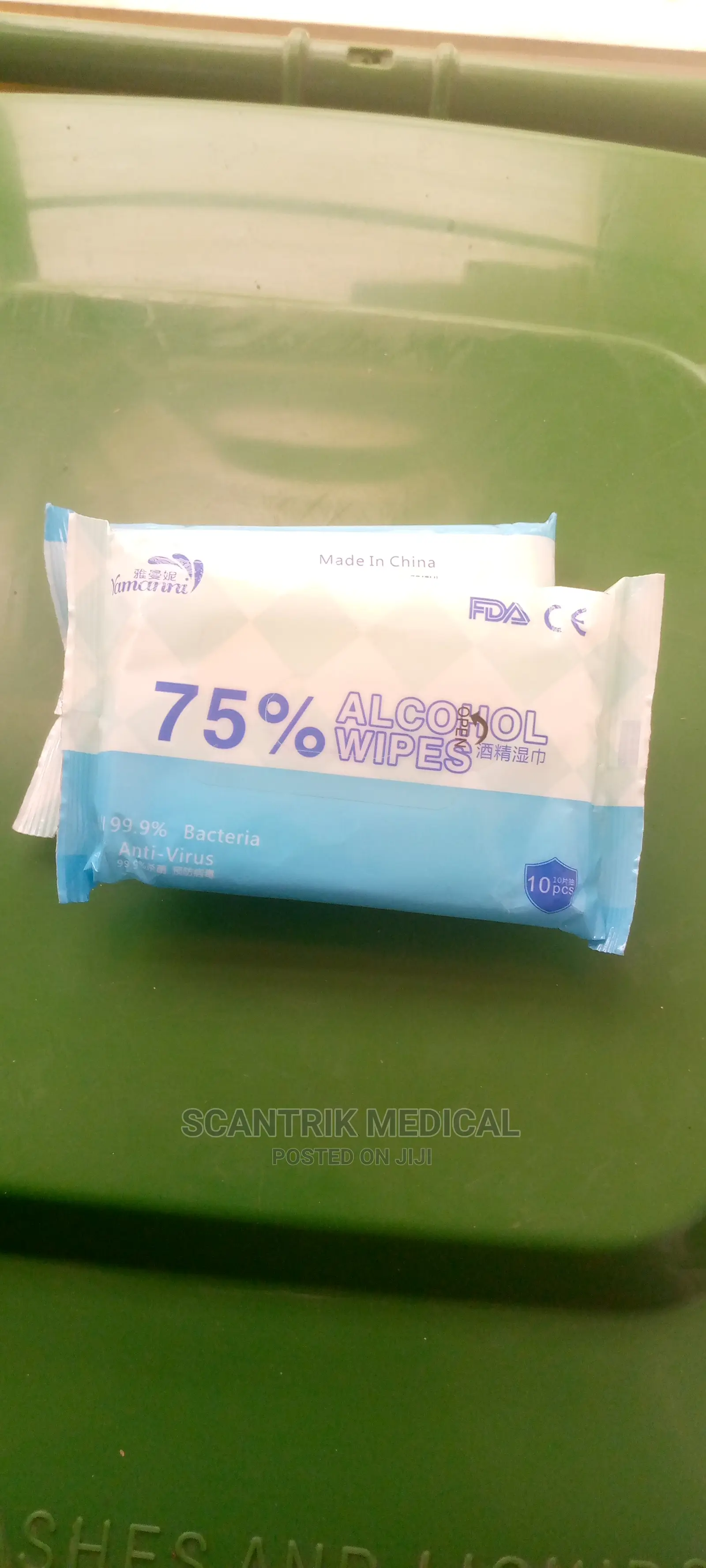 Portable 75% Alcohol Hand Sanitizer Wipes Antibacterial