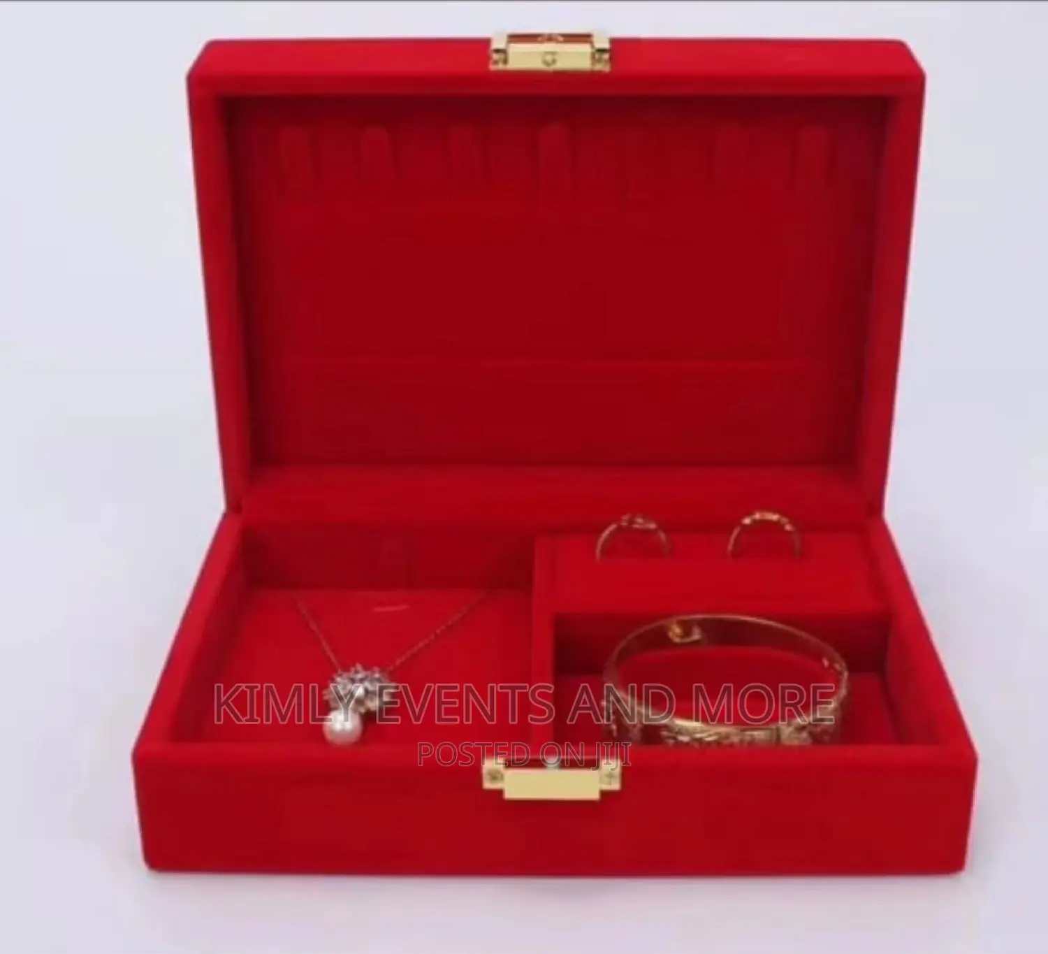 Velvet Red Jewelry Set Boxes