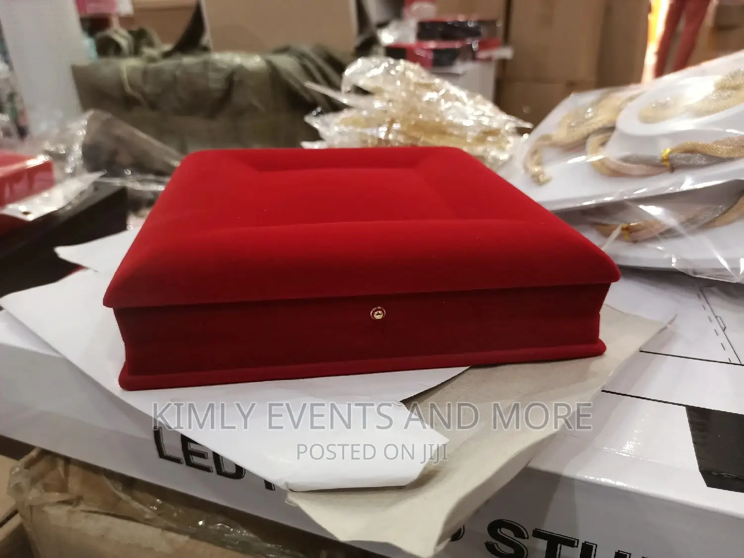 Velvet Red Jewelry Set Boxes