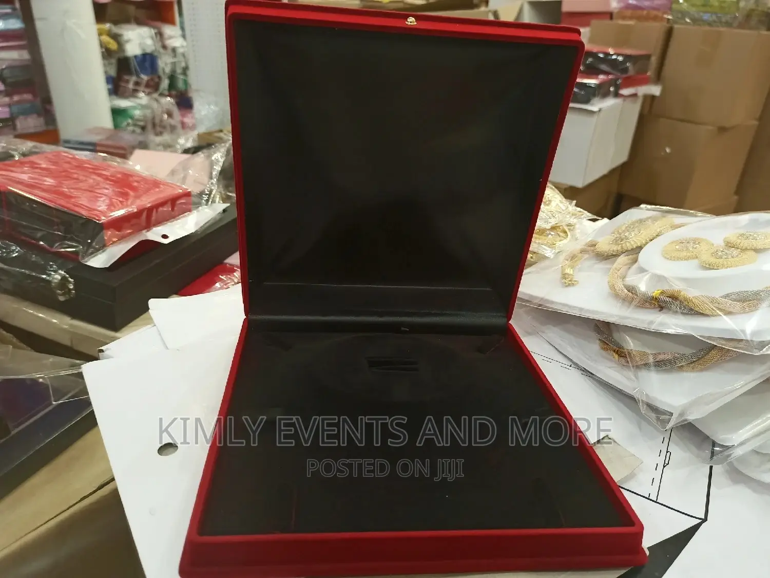 Velvet Red Jewelry Set Boxes