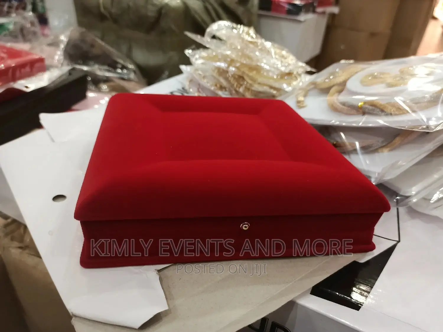 Velvet Red Jewelry Set Boxes