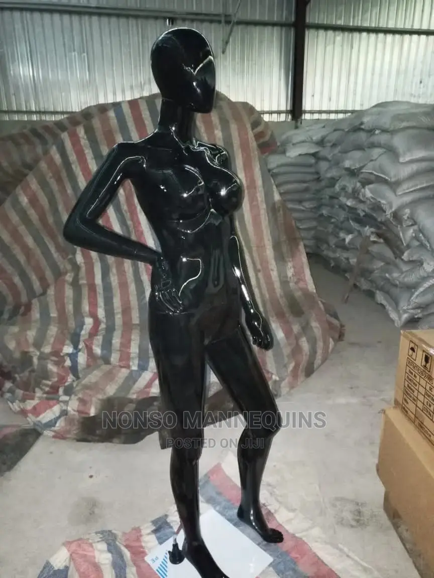 Black Female Size 8 Glossy Body Faceless Mannequin