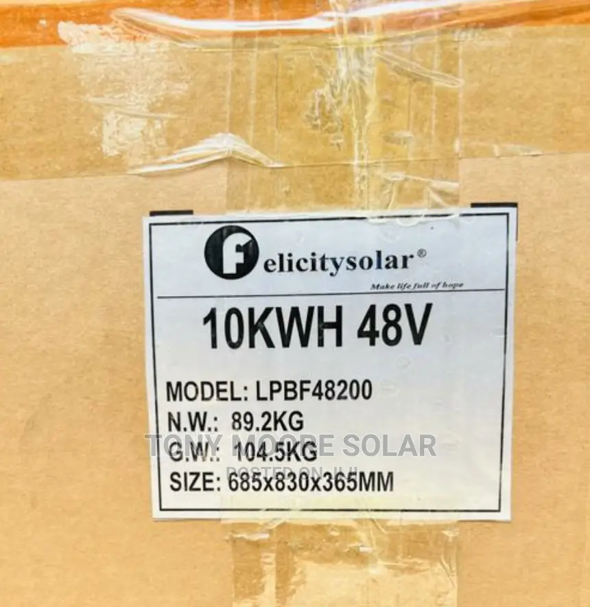 48v Felicity 10kwh Ion Lithium Battery