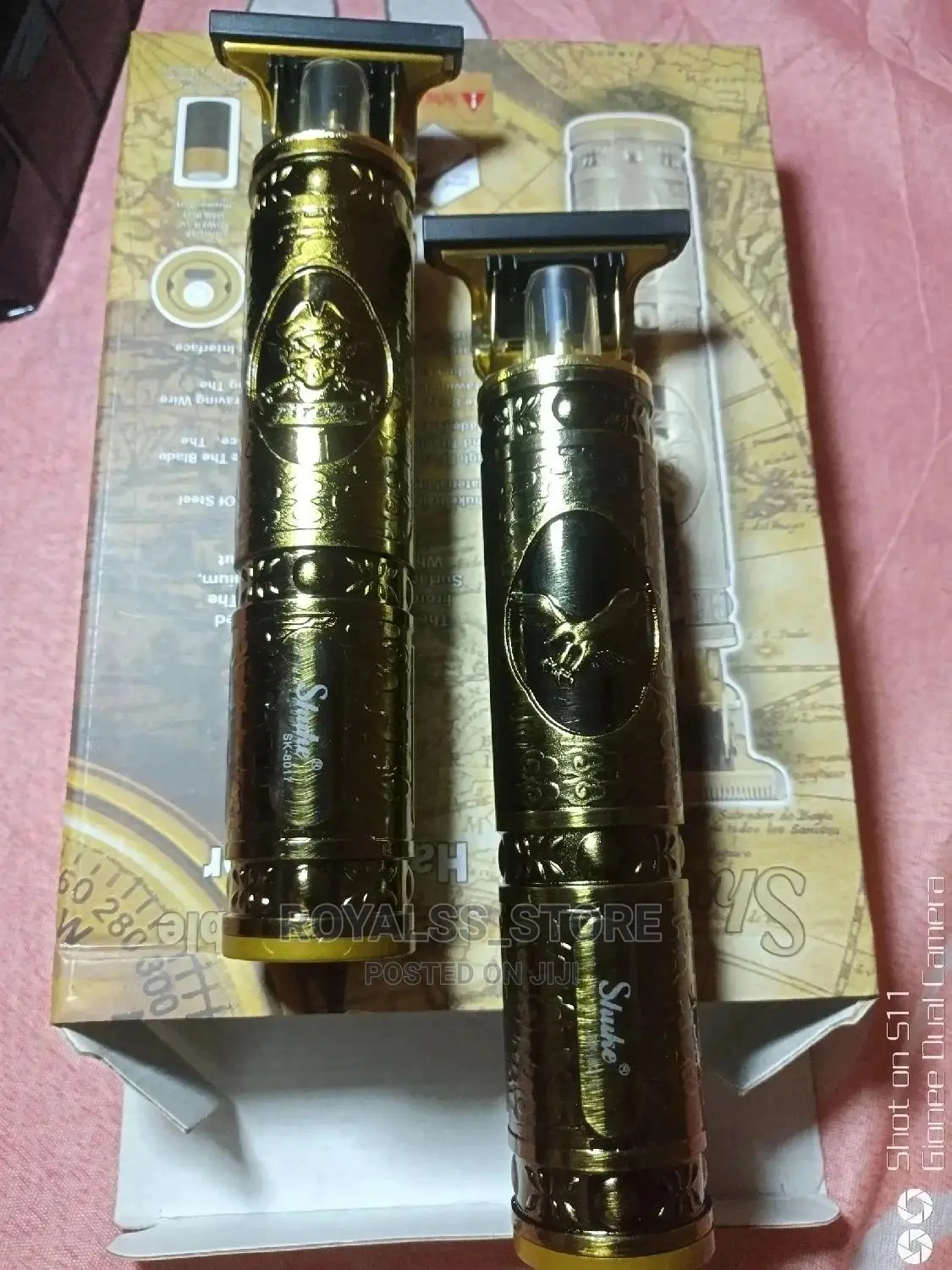 Gold Plated Rechargeable Hair Clipper and Trimmer