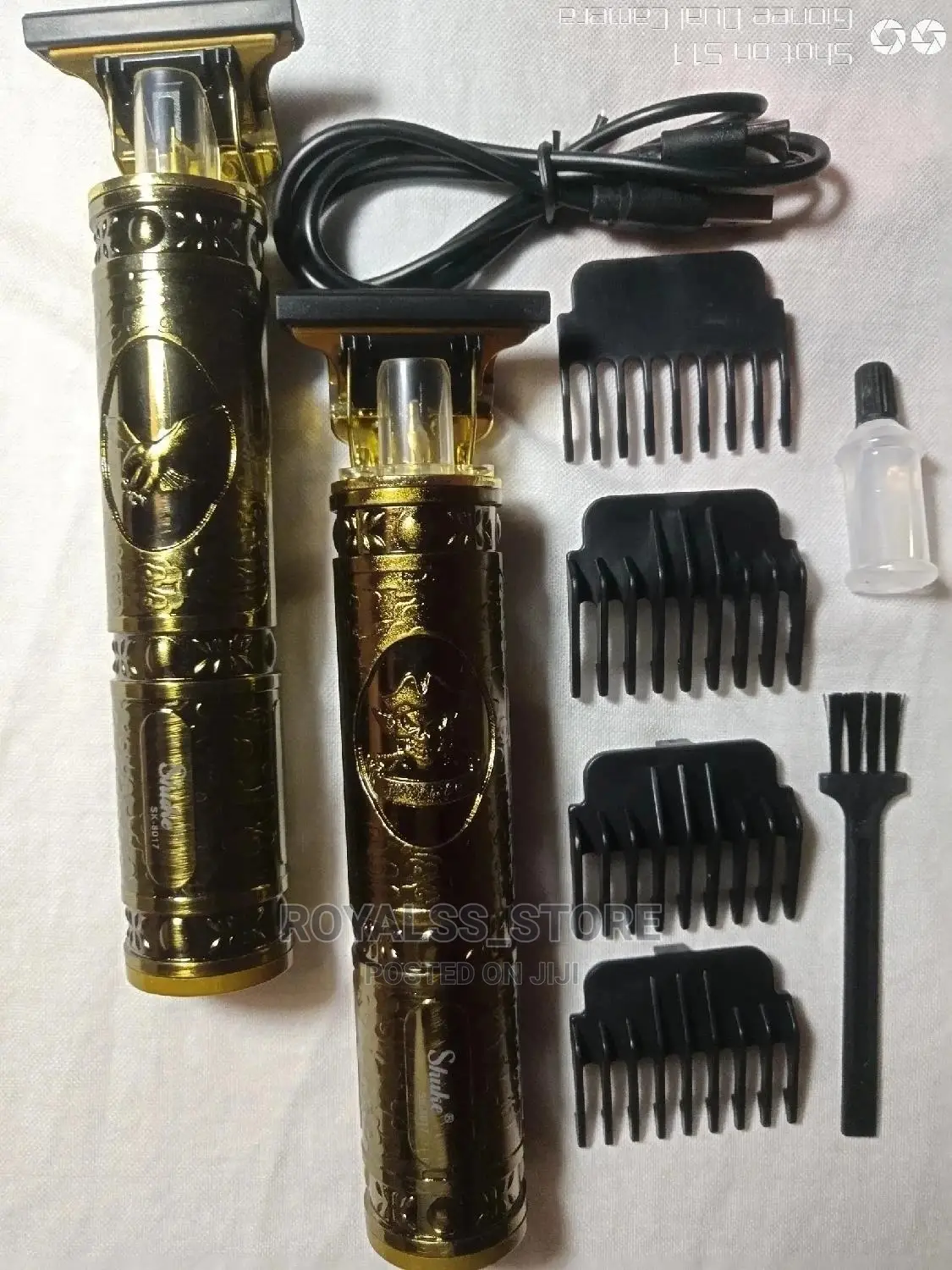 Gold Plated Rechargeable Hair Clipper and Trimmer