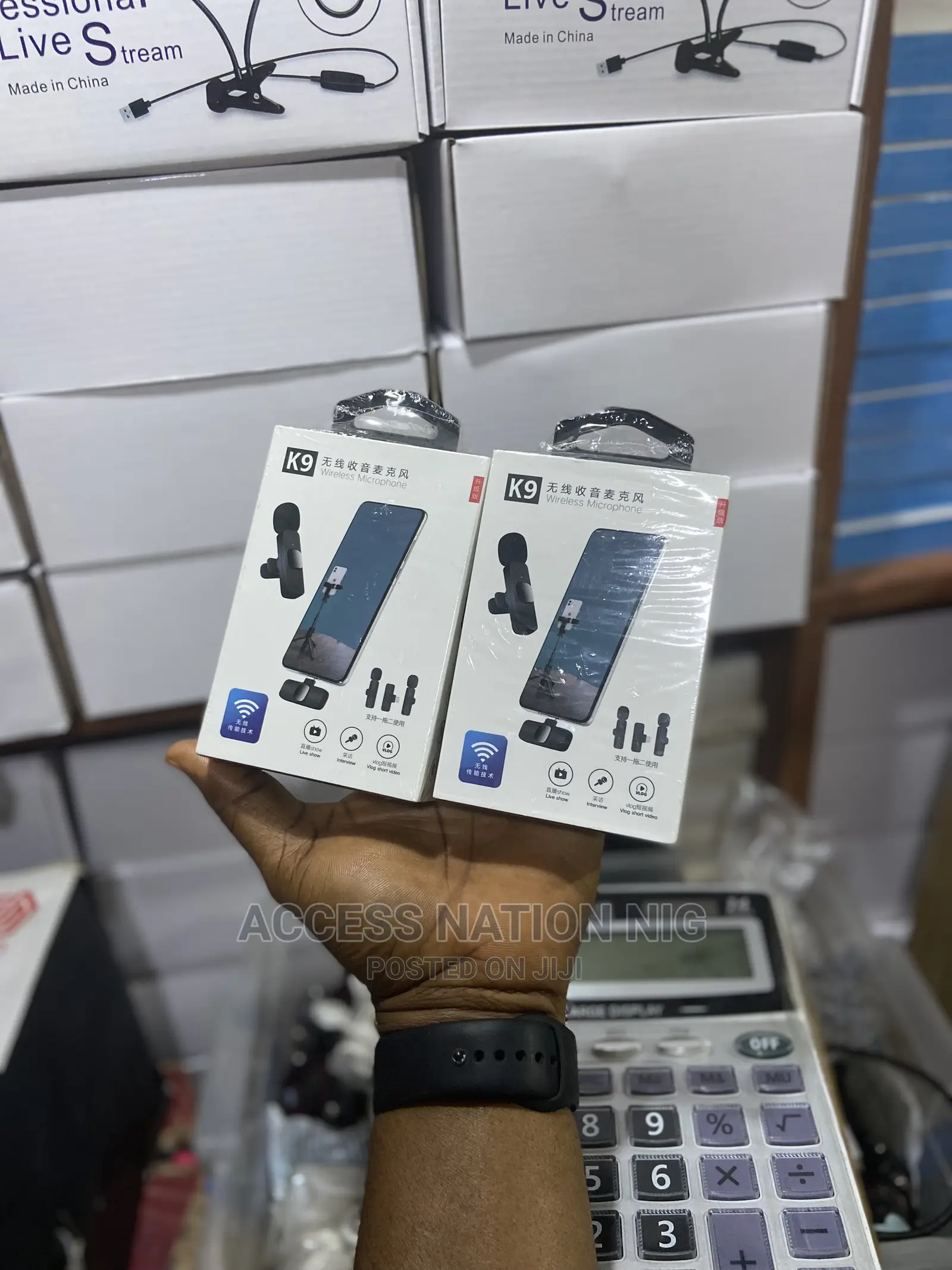 K9 Wireless Lavalier Microphone Studio Gaming for iPhone PC