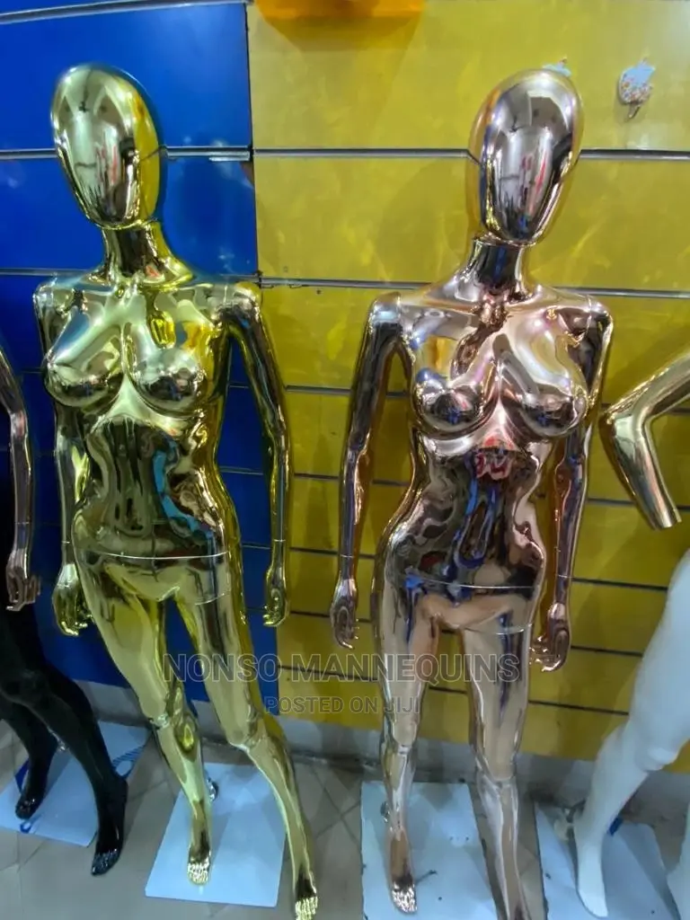 Size 8 Rose Gold and Gold Chrome Female Display Mannequin