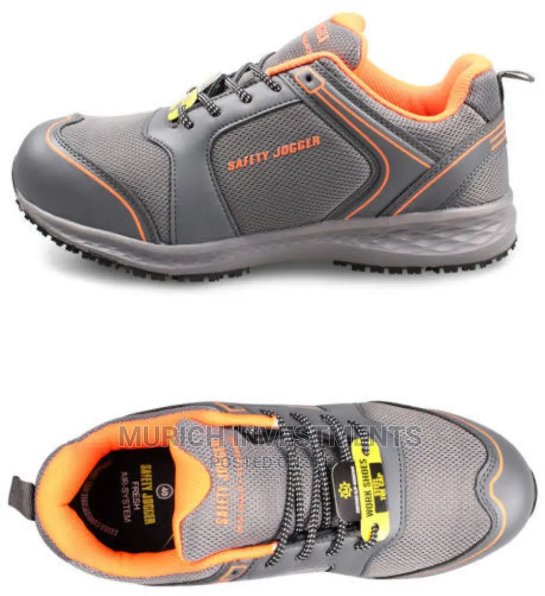 Safety Jogger Balto S1 Sporty Safety Shoes - Grey/Orange