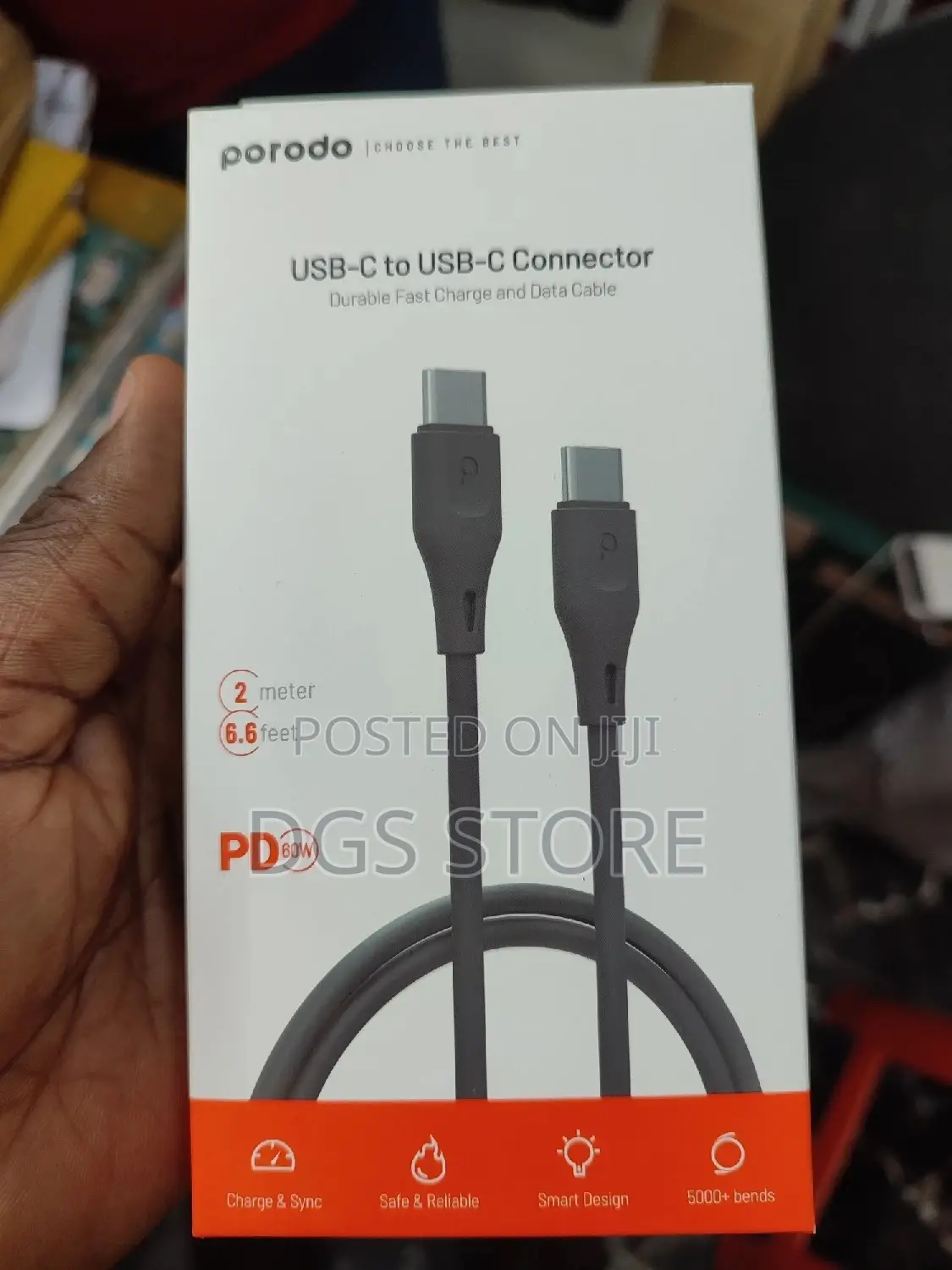 Porodo Usb C to Usb C Connector Pd 60w 2m Cable