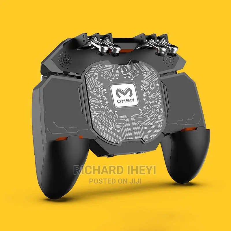 PUBG Game 6 Fingers Ergonomic Gamepad Trigger + Cooling Fan