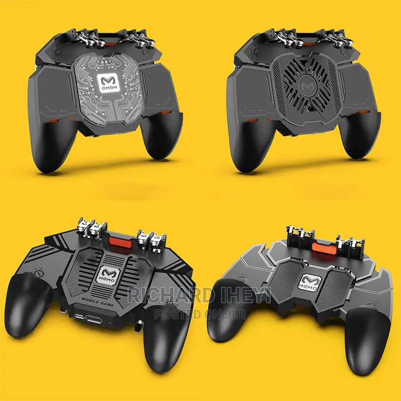 PUBG Game 6 Fingers Ergonomic Gamepad Trigger + Cooling Fan