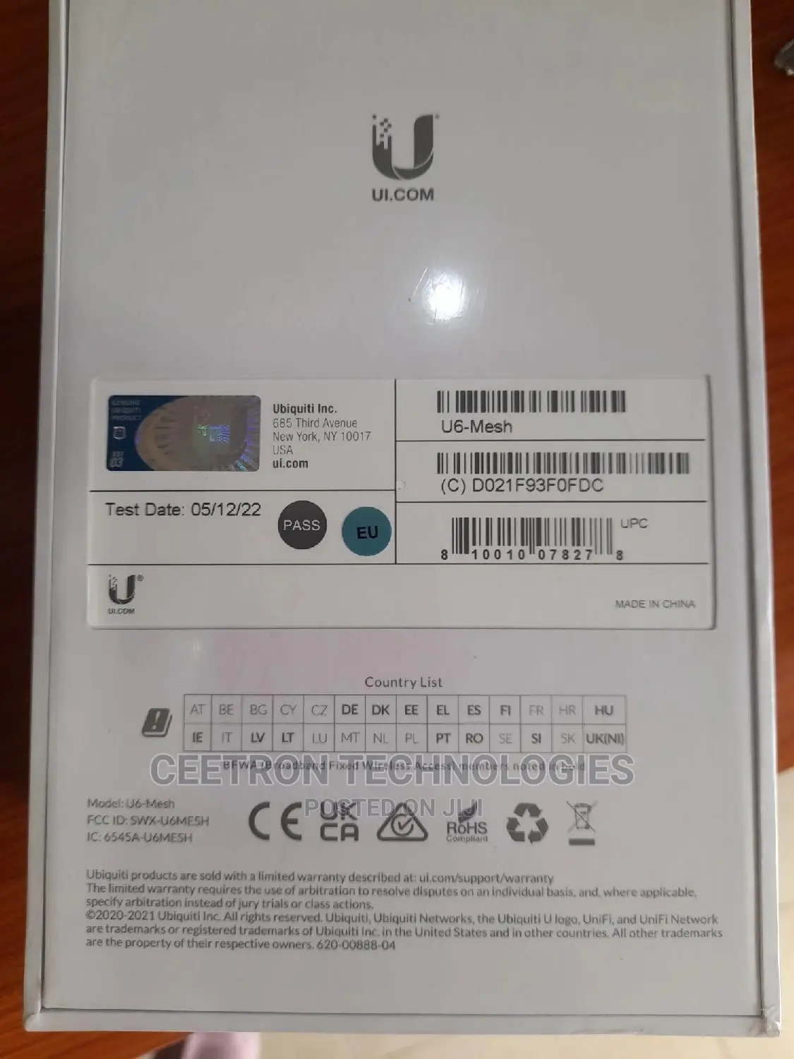 UBIQUITI:U6-mesh Unifi U6 Mesh Access Point