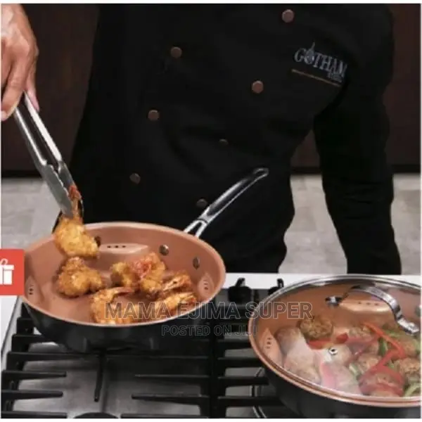 Steel Air Fry Pan Non Stick Ceramic Cookware