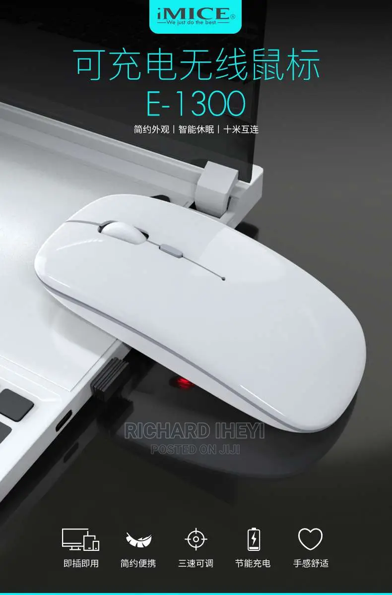 Wireless Mouse Bluetooth RGB Rechargeable Ergonomic Mouse