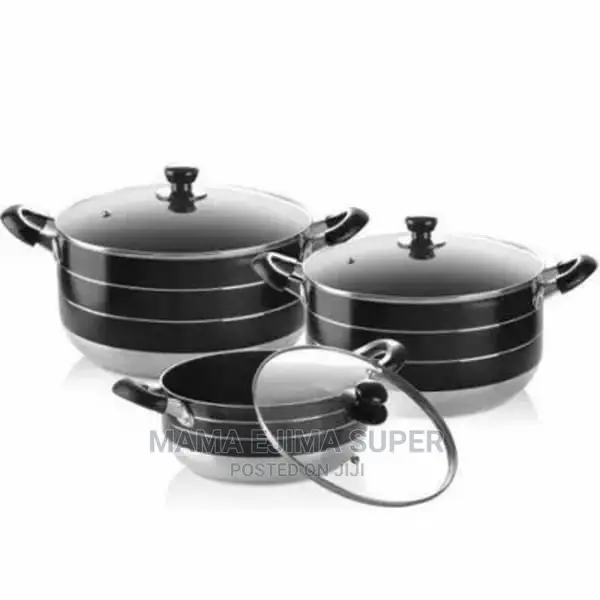 Non Stick Aluminium Cookware Set - 6 Pieces