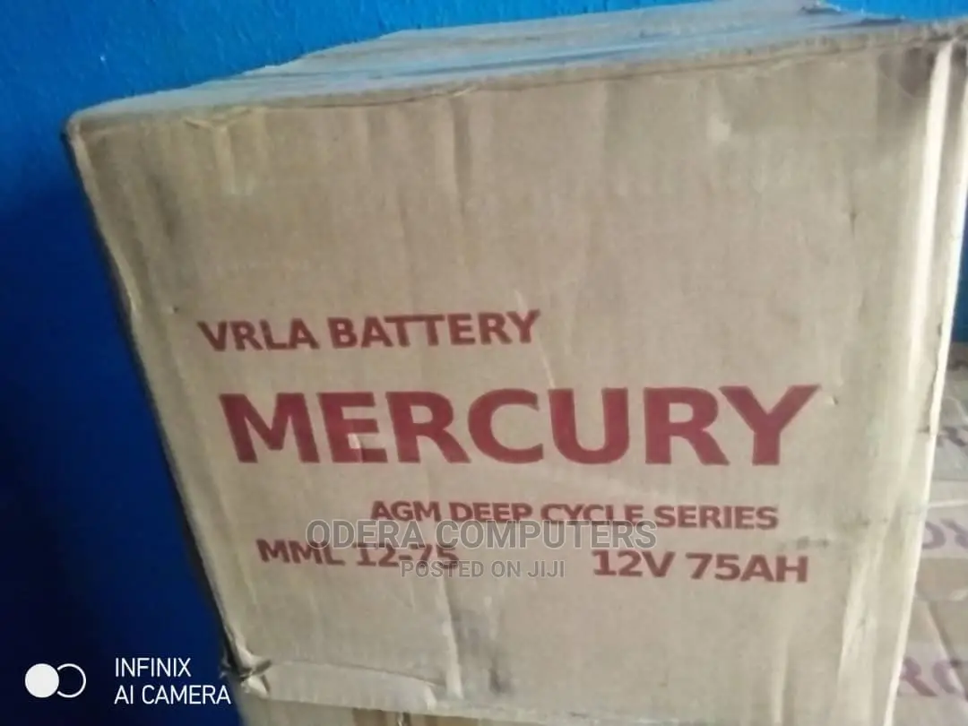 Vrla Battery Mercury AGM Deep Cycle Series MML 12V 75ah