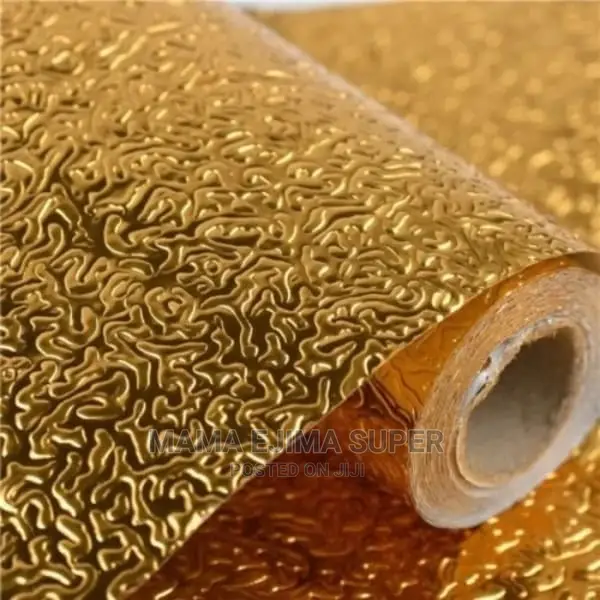 Self Adhesive Oil-proof Waterproof Stickers- Gold