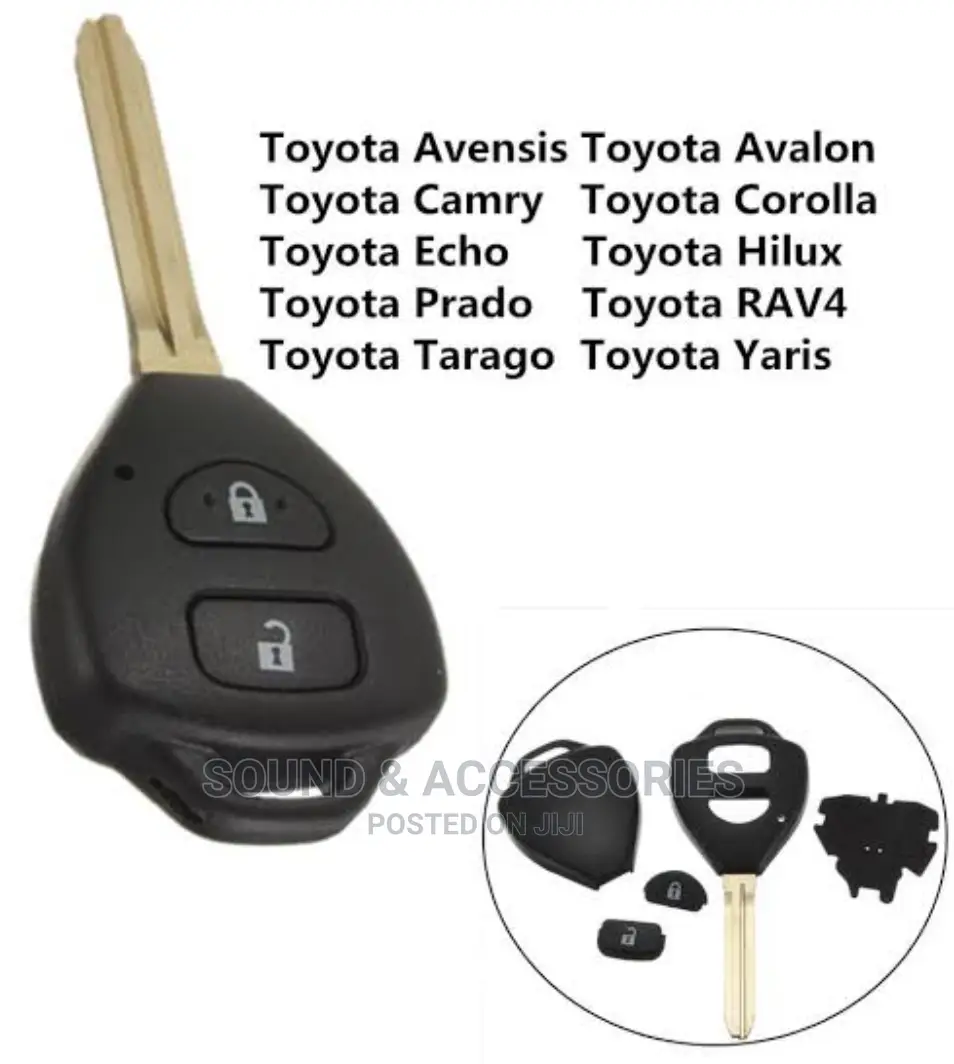 Toyota 2 Buttons Replacement Keyshell With Blade
