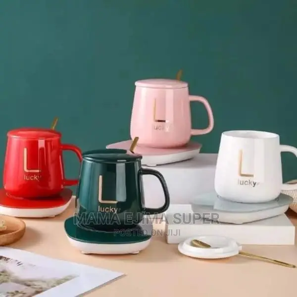 Electric Heating Mug and Saucer