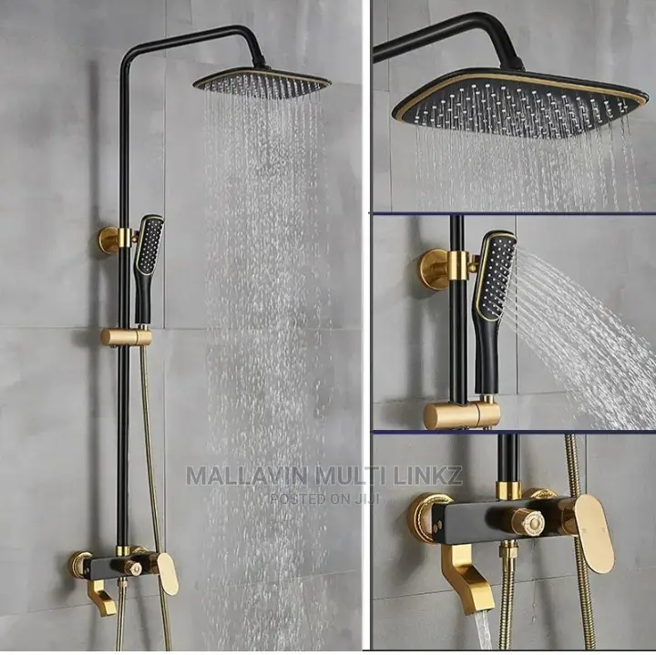 Black and Gold Shower Mixers