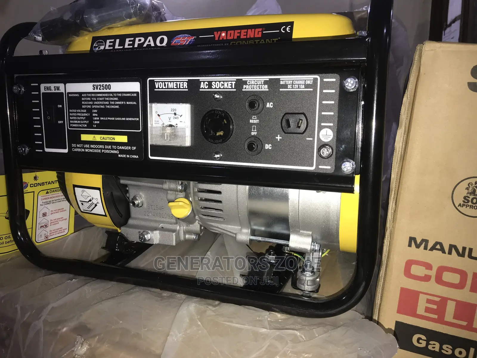 SV2500 Elepaq Constant Manual Start Generator-Brand New