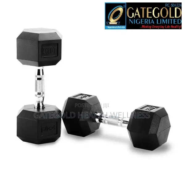 Rubber Hex Dumbbell 6kg [Pair] D2200.6