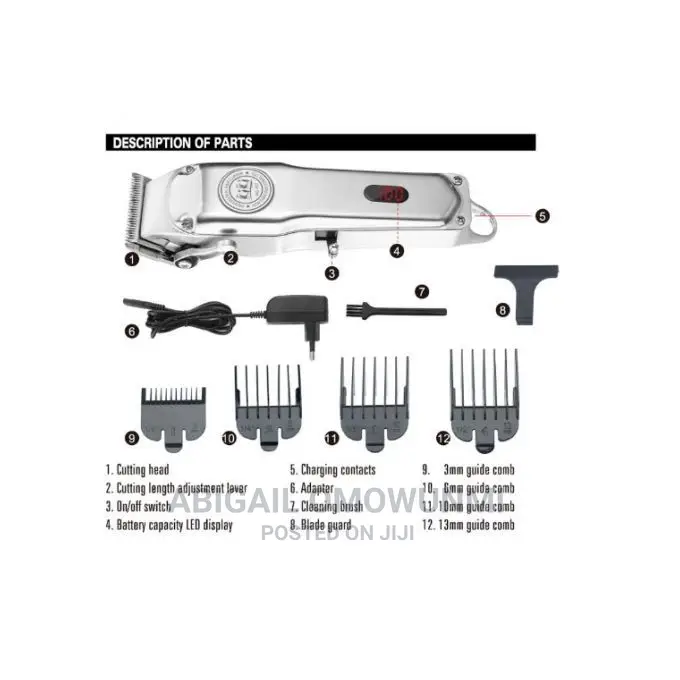Kiki New Gain Rechargeable Hair Clipper With LED Battery D