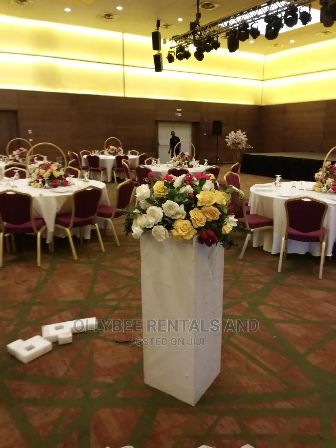 Rentals; Decoration Props(Centerpieces, Walkways, Caketable