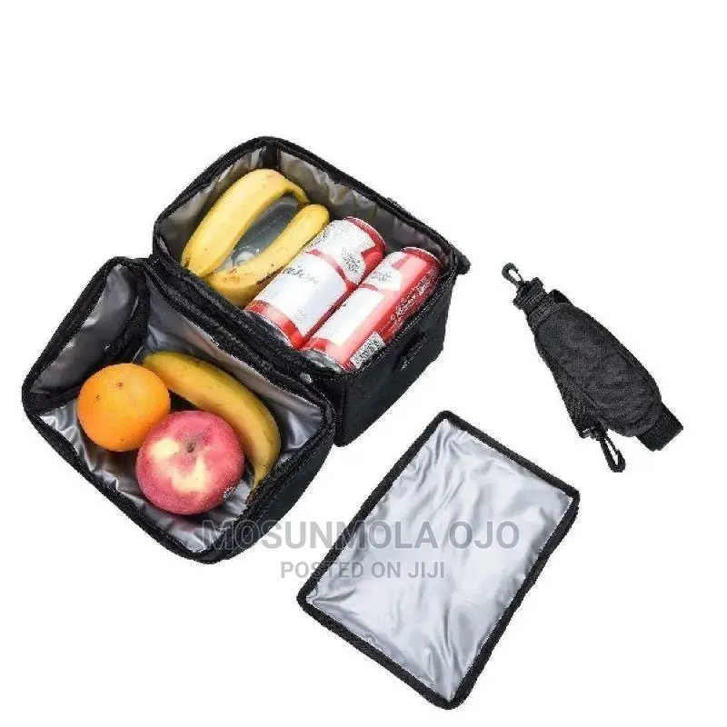 Thickened Double-Layer Lunch Bag - Blue Colour