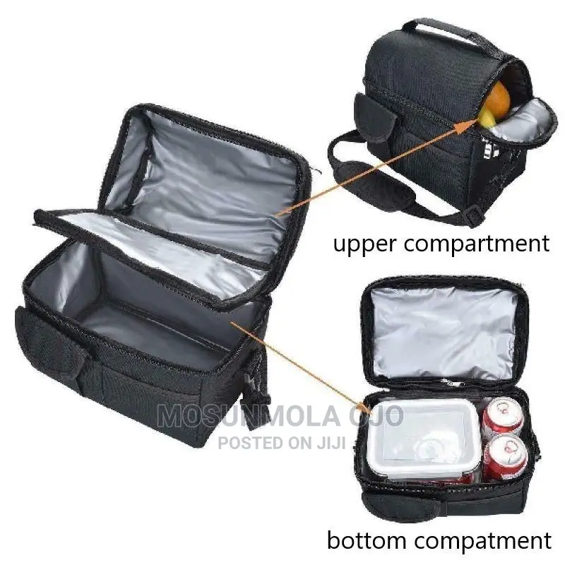 Thickened Double-Layer Lunch Bag - Blue Colour