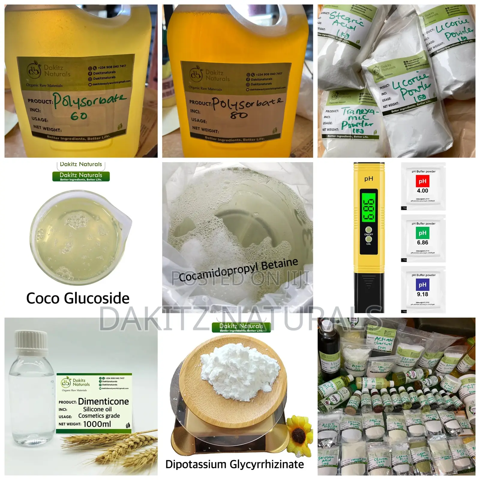 Raw Materials For Skincare Cosmetics Organic Ingredients