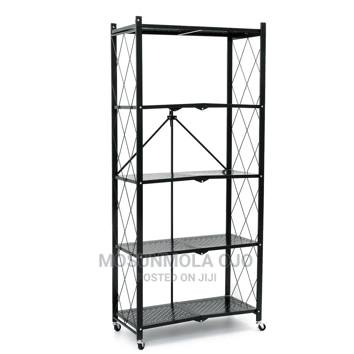 5 Tier Multi-purpose Foldable Movable Storage Rack