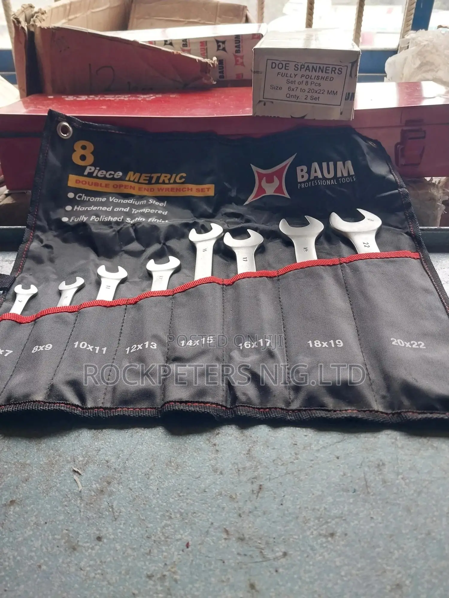 Baum Double Open End Spanners Set 6x7 to 20 X22