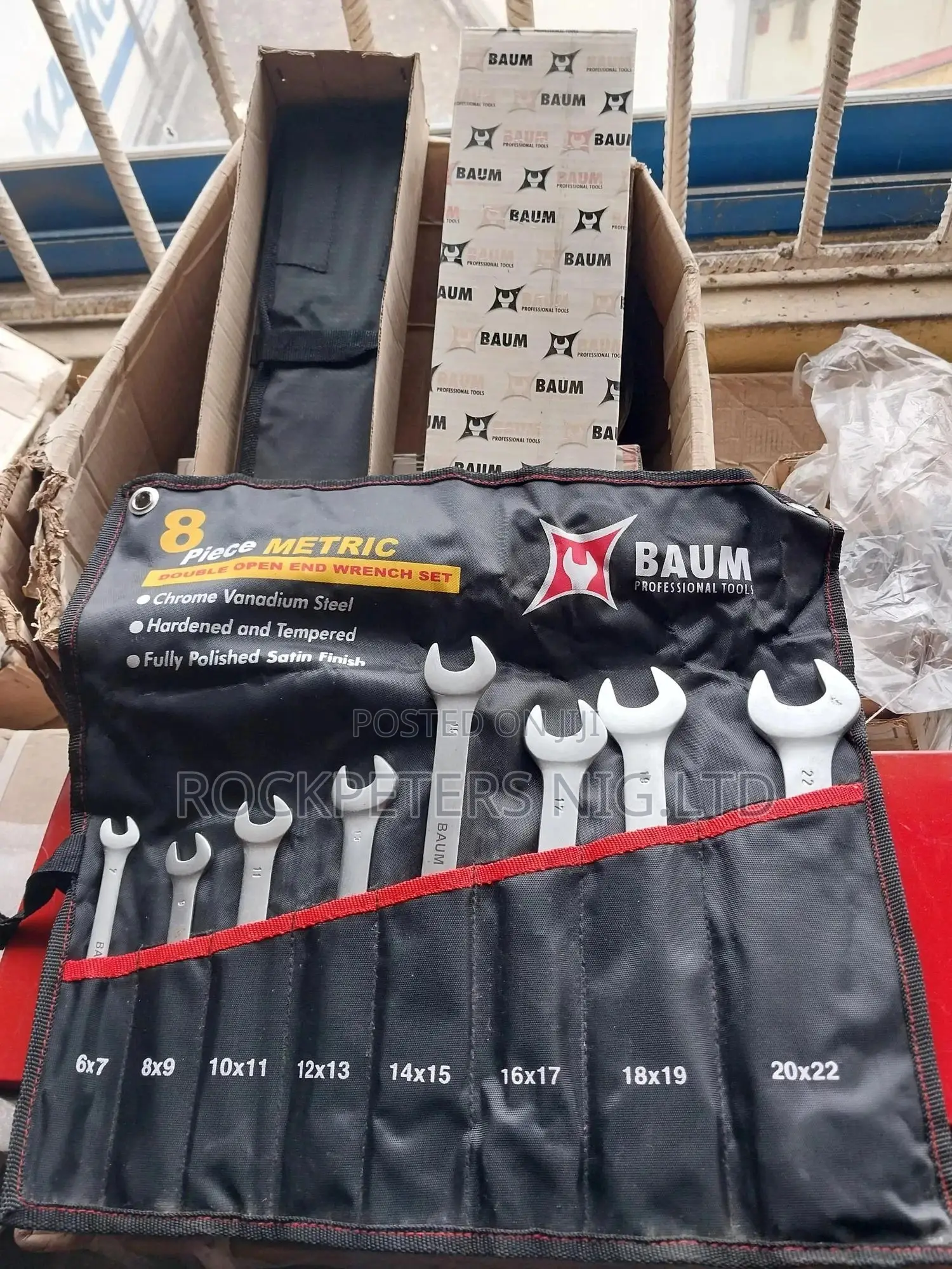 Baum Double Open End Spanners Set 6x7 to 20 X22